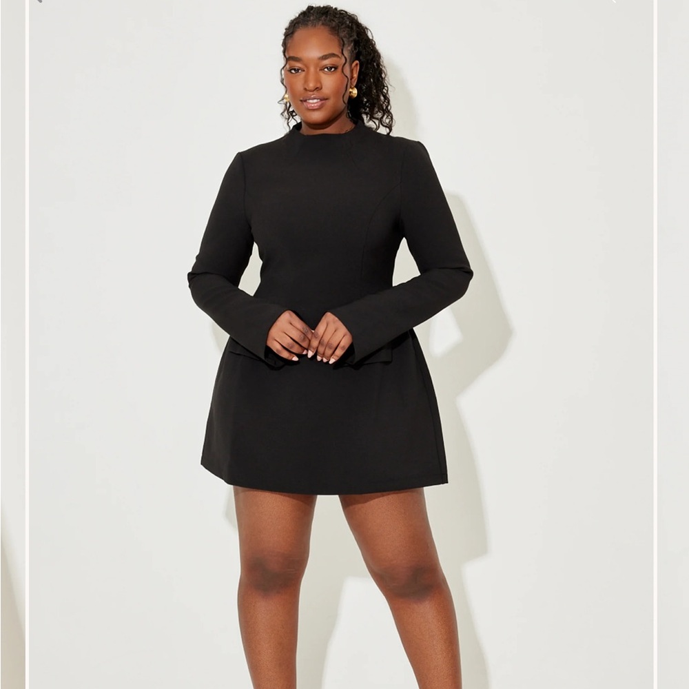 Elegant Black Long Sleeve Dress